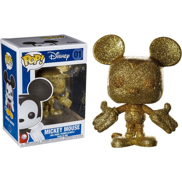 Funko Pop Disney: Gold Diamond Glitter Mickey Mouse Collectible Figure, Multicolor