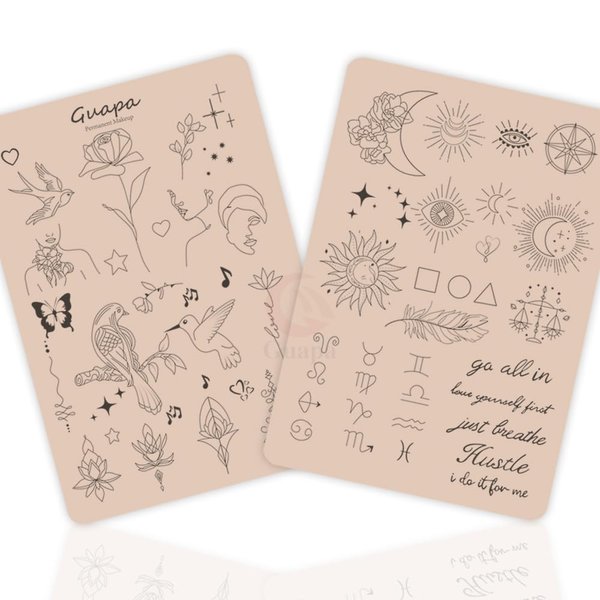 3PCS Rasmet Silicone Tattoo Training Pad 1.5mm Thickness Double Sided Pre-printed Gray Design Fine Line Tiny Tattoo Practice Skin for Tattoo Line Practice Tattoo Shading