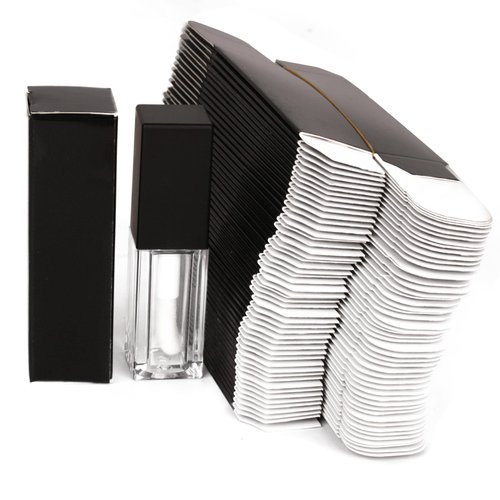 25pcs 25 * 25 * 86mm Craft paper box for lip gloss 350gms lipstick packing box for lipgloss tubes(pink paper box 25pcs) (Black)