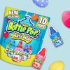 Baby Bottle Pop Easter Candy Party Pack 10 Count Variety Individually Wrapped Lollipops w/ Powdered Sugar Dip In Assorted Fruity Flavors - For Easter Parties, Easter Basket Stuffers & Kids Gifts