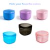 Uouovo Upgraded Denture Bath Box Cup, No-Leak Denture case, Retainer Cleaning Box, Complete Clean Care for Dentures, Clear Braces, Mouth Guard, Night Guard & Retainers (purple)