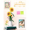 AMSHINE Sunflower Building Block Set, Flower Bouquet with Vase Building Toys, Party Gift Favor for Adults Teens Kids Girls Boys