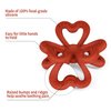 Haakaa Silicone Clover Teether Toy - Food Grade Silicone Teething Toys for Babies 3-6 Months 6-12 Months, Soft & Easy Hold Chew Toy for Infant, BPA Free (Copper)