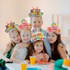 KKBES 12 Pack Happy Birthday Headbands, Paper Birthday Party Hats, Birthday Hats for Adults and Kids, 3 Patterns