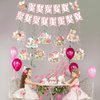 Rngmsi Fairy First Birthday Decorations - Fairy Birthday Party Decorations for Girls Fairy Happy Birthday Banners Mushroom Fairy Hanging Swirls Decor Flower Fairy Birthday Party Decorations Supplies
