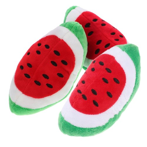 FONDOTIN 3pcs Dog Plush Toy Puppy Dental Toy Food Shaped Dog Toy Watermelon Pet Toys Interactive Chew Toy for Puppy Cat Interactive Toy Plush Cute Dog Toy Squeaky Dog Toys Fruit The Dog