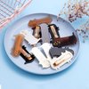 HINZIC 12Pcs 2 inch Cat Hair Clips Cute Small Snap Barrettes Acrylic Resin Sweet Claw Hairpins Accessories for Craft Thick Hair Women Teen Girls Black White Dark-Brown Light-Brown Beige