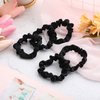 30 Pieces Silk Hair Scrunchies Satin Elastic Hair Bands Skinny Hair Scrunchies Hair Ties Ropes Ponytail Holder for Women Girls Decorations (Black)