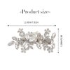 Jakawin Rhinestone Bride Wedding Hair Piece Silver Pearl Hair Clip Crystal Flower Headpiece Bridal Hair Accessories for Women HCl045 (1 Silver)