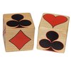Newt's Playing Cards Natural Wood Suited Indicators, Set of 2 - Special Blocks That Indicate which Suit is Trump for Pinochle, Bridge, Euchre, 500 Card Games