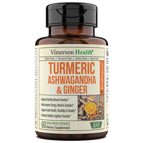 Turmeric Curcumin & Ashwagandha Supplements with Black Pepper. 95% Curcuminoids. Joint Support Supplement with Organic Tumeric, Ginger & Bioperine. Aids Joint Health, Energy, Mood & Overall Well-Being