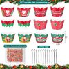 XANGNIER Christmas Hair Accessories Kits for Girls,Women,Kids,12 Pcs Liners Hair Accessories Decorations for Crazy Hair Day with 12 Hair Clips and Silicone Decorative Granules