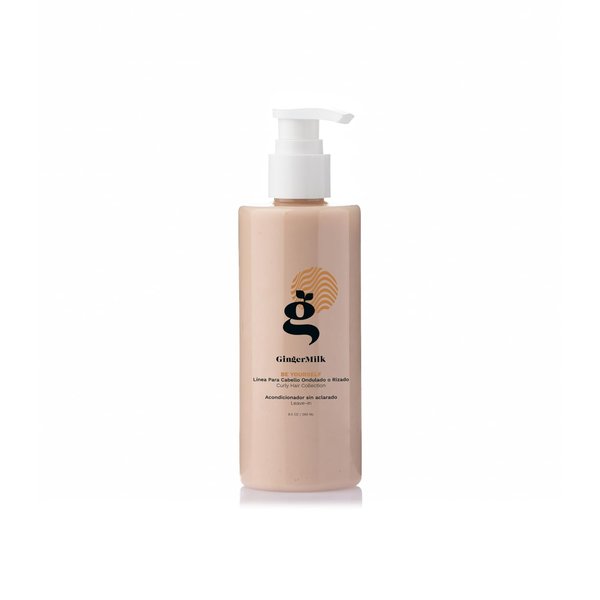 Ginger Milk Leave in Conditioner for Curly, Wavy, and Coily Hair | Hydrates, Nourishes and strengthens | curl cream & curly hair products Be Yourself 8.5 oz