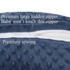 Minky Nursing Pillow Cover Set 2 Pack Nursing Pillow Slipcovers, Ultra Soft Compatible with Boppy Pillow,Standard Pillow for Baby Boy Girl Grey Navy