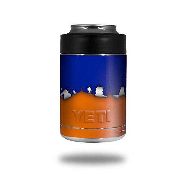 Ripped Colors Blue Orange - Decal Style Skin Wrap fits Yeti Rambler Colster and RTIC Can (Cooler NOT Included)