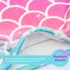 Mermaid Tail Blanket - Plush Mermaid Wearable Blanket for Girls Teens All Seasons Soft Flannel Snuggle Blanket little Mermaid Scale Sleeping Bag 55" x 24" (Rainbow)