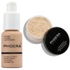 PHOERA Foundation Full Coverage,PHOERA Face Powder, Soft Focus Setting Powder, PHOERA Makeup Lightweight Wrinkles Matte Natural Finish for a Flawless Complexion (104 Buff Beige+N.02 Cool Beige)