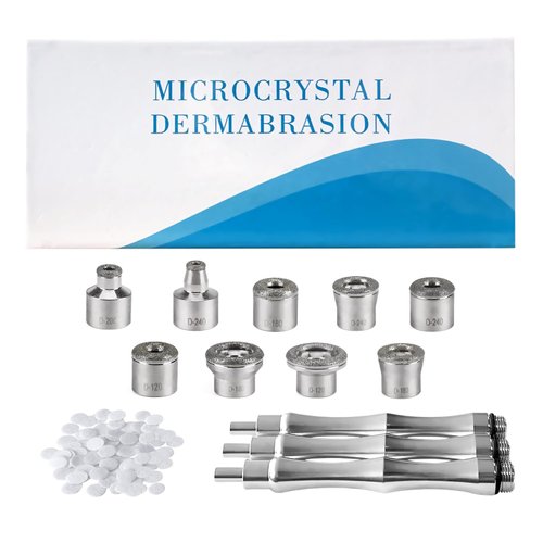 ZEIZOMZER Diamond Dermabrasion Head, Facial Microdermabrasion Tool, Diamond Dermabrasion Replacement Tips, Microdermabrasion Machine Accessories (9 Tips & 3 Wands)
