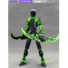 altuco Assembled T13 Action Figure with Multiple Accessories, Black-Green 3D Printed Multi-Jointed Titan 13 Figure,Dummy 13 Desktop Decorative Toy