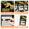 YQV Gold Dinosaur Birthday Party Invitations, 20-Count Jungle Birthday Party Invites With Envelopes-HBYQK-B44