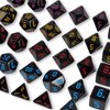 Surhugvy DND Dice, 10 X 7 (70 Pieces) Polyhedral Dice Set for Dungeons and Dragons DND RPG MTG Table Games D4 D6 D8 D10 D% D12 D20 with 10 Pack Black Bags