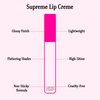 Gerard Cosmetics Supreme Lip Creme Wild Berry Tart | Highly Pigmented, Fully Opaque, Deep Pink Lip Gloss | Nourishing, Hydrating, Liquid Lipstick for Full Coverage Lip Color