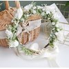 Trepveter Girl Flower Crown Floral Crown Wedding Flower Headband Floral Headpiece Halo Boho Maternity Photo Props Wedding Party Prom White