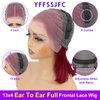 99j Burgundy Lace Front Wigs Human Hair 13x4 Transparent Hd Lace Front Wigs Human Hair Pre Plucked Bob Wig Human Hair Straight Bob Wigs For Black Women With Baby Hair Red Wig Human Hair 16 Inch