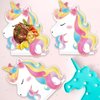 50 PCS Unicorn Birthday Party Paper Plates Unicorn Themed Party Dessert Paper Plates Disposable Unicorn Party Paper Plates for Girls Unicorn Themed Birthday Baby Shower Party Decorations Supplies