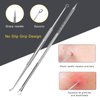 Pimple Popper Tool Kit - Boxoyx 10 Pcs Blackhead Remover Comedone Extractor Kit with Metal Case for Quick and Easy Removal of Pimples, Blackheads, Zit Removing, Forehead,Facial and Nose(Silver)