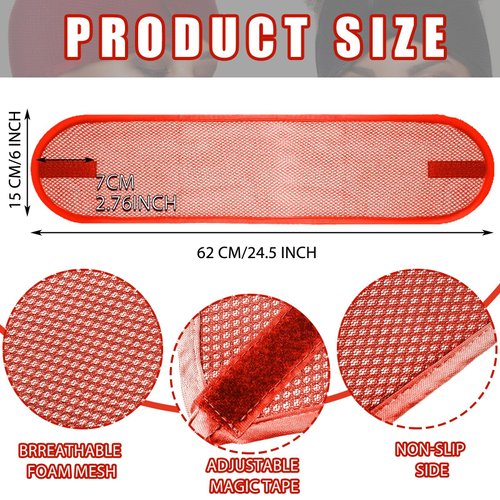 Xuhal 4 Pieces Mesh Hair Wraps for Black Women's Natural Hair - Sleeping Cap, Spa Headbands, Face Wash Nets (Orange, Yellow, Pink, Rose Red)