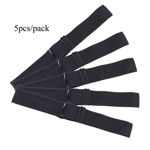 Ecojumi 5Pcs/Lot Adjustable Elastic Band For Wigs Non Slip Adjustable Straps For Wig Caps Black 1Inch 1.2Inch 1.4Inch Width Wig Fixed Band 5Pcs/Lot Secure And Steady, Adjustable Wig Bands (3.5A-5PCS)