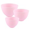 Healifty Skincare Spatula 3Pcs Diy Face Mixing Bowl Facial Mud Bowl Silicone Facemask Bowl Cosmetic Beauty Tool for Home Salon Spa Face Skin Applicator Bowl (Pink)