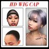 20PCS HD Wig Cap for Lace Front Wig, Stocking Stretchy Wig Caps for Women Men, Stretchy Nylon Stocking Wig Caps Wig Bald Cap for Wigs, Transparent Wig Cap Thin Wig Cap with Elastic Band(HD Black)