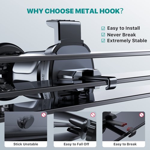 [Upgraded] Miracase Universal Magnetic Phone Holder for Car,[2nd Generation Vent Clip&Strong Magnets] Hands Free Car Phone Mount, Air Vent Cell Phone Holder for All Phones