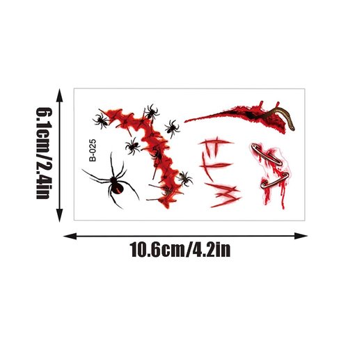 10 Pcs 2023 New Waterproof Realistic Fake Face Blood Wound Stitch Tattoo Sticker, Halloween Face Temporary Tattoos Stitches Tattoo Sticker Prank Props for Halloween Cosplay Party (C）