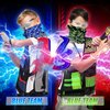 Lehoo Castle 2PACK Kids Tactical Vest Kit for Nerf Guns N-Strike Elite Series for Boys Girls, with 60 Refill Darts, Dart Pouch, Tactical Mask, Reload Clips, Protective Glasses (Blue+Green)