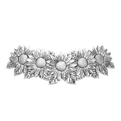 Create idea Sunflower Hair Clip Metal Spring Hairpin Silver Floral Hair Barrette for Thick Thin Hair Vintage Hairpin Hair Styling Accessories