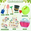Gardening Tool Set for Kids, Garden Tools Kit with Tote Bag, Watering Can, Apron, Shovel, Rake, Flowerpot and Arm Sleeves Covers for Toddlers, Outdoor Backyard Farm Digging Toys for Boys and Girls