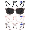 WEMOOTANTS 4 Pairs Blue Light Reading Glasses 2.0 for Women Readers Sunglasses 2.0+ UV Protection 1.0 1.25 1.5 1.75 2.00 2.25 2.5 2.75 3.0 3.5 4.0