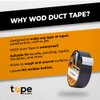 WOD DTC10 Advanced Strength Industrial Grade Brown Duct Tape, 2 inch x 60 ft. Waterproof, UV Resistant For Crafts & Home Improvement