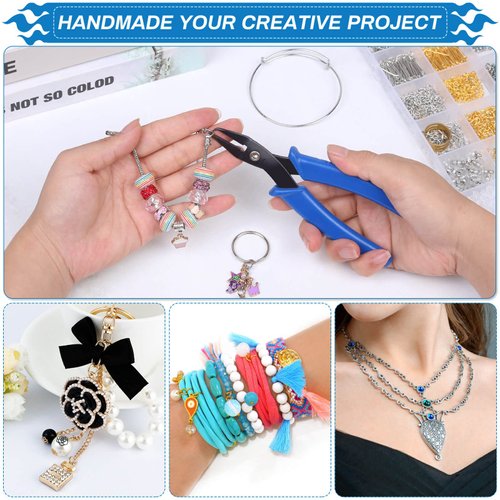 Split Ring Pliers for Jewelry Making, Evatage Split Jump Ring Opener Tool Keychain Pliers for Opening Split Ring, Key ring, Opening Pliers for Jewelry Making