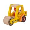 Wooden Push Car Toys for Infants 12-18 Months, 2 Pcs Baby Vehicle Toys Hand Push Car Toys for 1 2 Year Old Boys Girls (Cement Truck + Road Roller car)