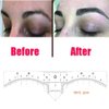 10/50/100 Pcs Microblading Eyebrow Ruler Sticker, Disposable Adhesive Eyebrow Measurement Ruler,Eyebrow Guide Ruler Permanent and Perfect Eyebrow Makeup Tool (50Pcs)