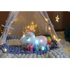 Hopearl LED Plush Unicorn Lighting Up Stuffed Mommy Unicorn with 3 Baby Unicorns in her Tummy Floppy Stuffed Animal Playset Night Lights Glow in The Dark Gifts for Kids Toddler Girls, White, 19''
