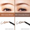 【DOT.DOT】BABY SHOCK Triangular Point Eyebrow Pencil with Built-In Spoolie Brush in chocolate brown, Long-Lasting Eyebrow Pencil, Waterproof Eyebrow Pencil (2counts) (Chocolate Brown)