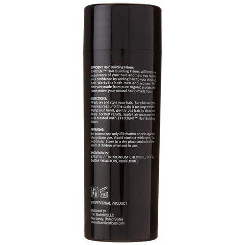 4 OF EFFICIENT Keratin Hair Building Fibers, Hair Loss Concealer Net Wt. 28gm / 0.98 oz (Dark Brown)