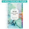 2024-2025 Planner Refills - Planner Refills 2024-2025, July 2024 - Jun 2025, A6 Planner Inserts 2024-2025, 3.75" x 6.75", 2024-2025 Weekly and Monthly Planner Refills, A6 Planner Refills, 6-Hole Punched - Green