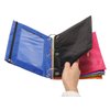 Zippered Binder Fabric Pencil Pouch 3 Rings with Clear Window for School Classroom Organizers 8 Pack (Black)