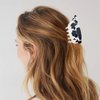 3.4 Inch Cow Hair Clips, Cellulose Acetate Hair Clips, French Design Cow Hair Claw Clips Cute Small Hairpins Hair Accessories for Women Girls